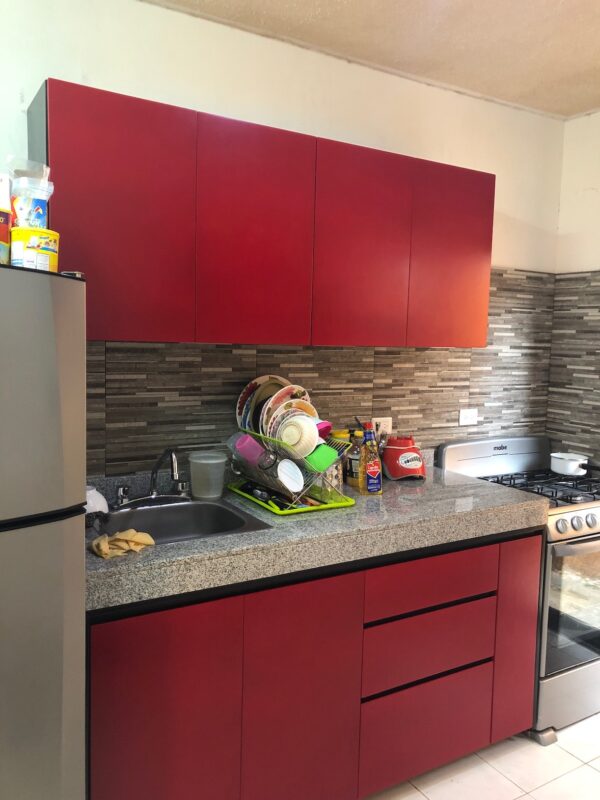 Cocina Minimalista Rojo