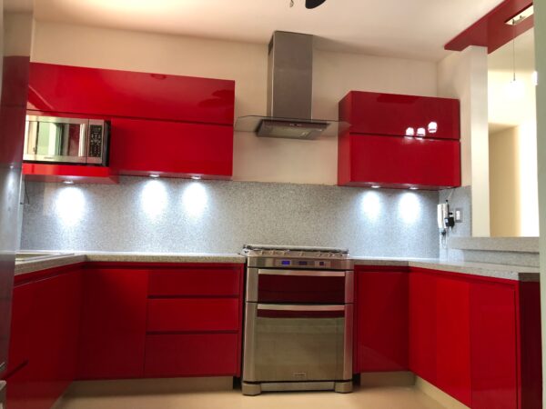 Cocina Minimalista Rojo