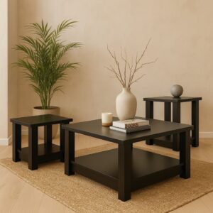 Juego de Mesas Centro Nogal