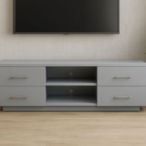 Centro de Entretenimiento Minimalista Gris