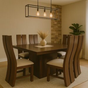 Comedor Minimalista Nogal