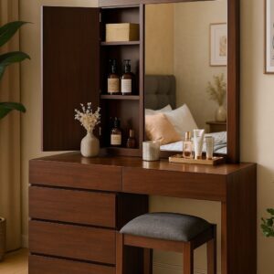 Tocador Minimalista Caoba