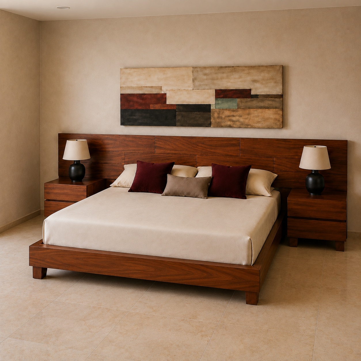 Recámara de Madera King Size Minimalista ZAZIL | Dixie Muebles - Imagen 8