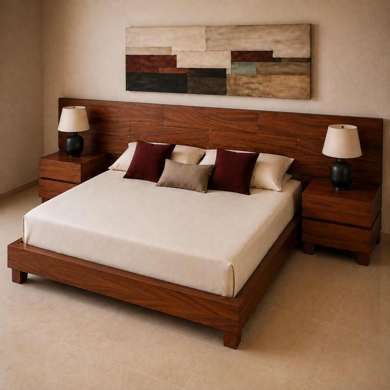 Recámara de Madera King Size Minimalista ZAZIL | Dixie Muebles - Imagen 7