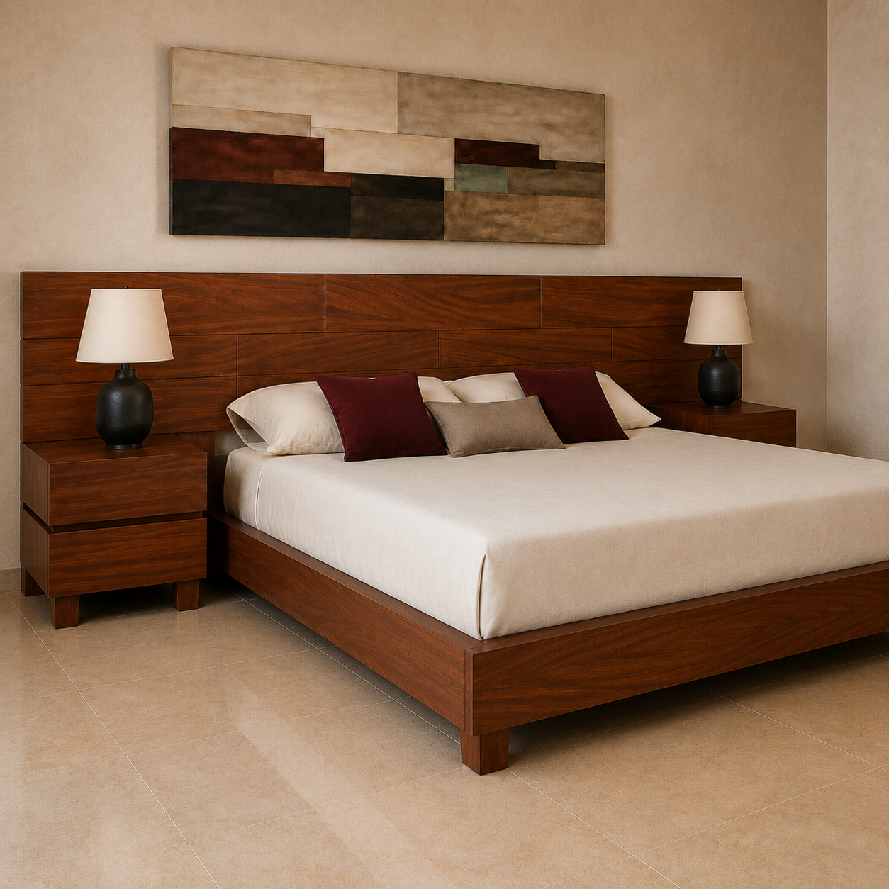 Recámara de Madera King Size Minimalista ZAZIL | Dixie Muebles - Imagen 6