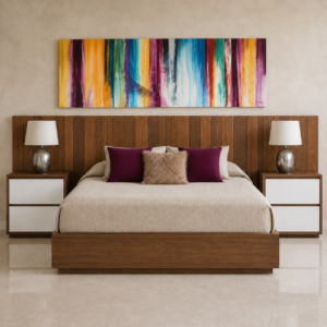 Recamara Minimalista de madera | Dixie Muebles