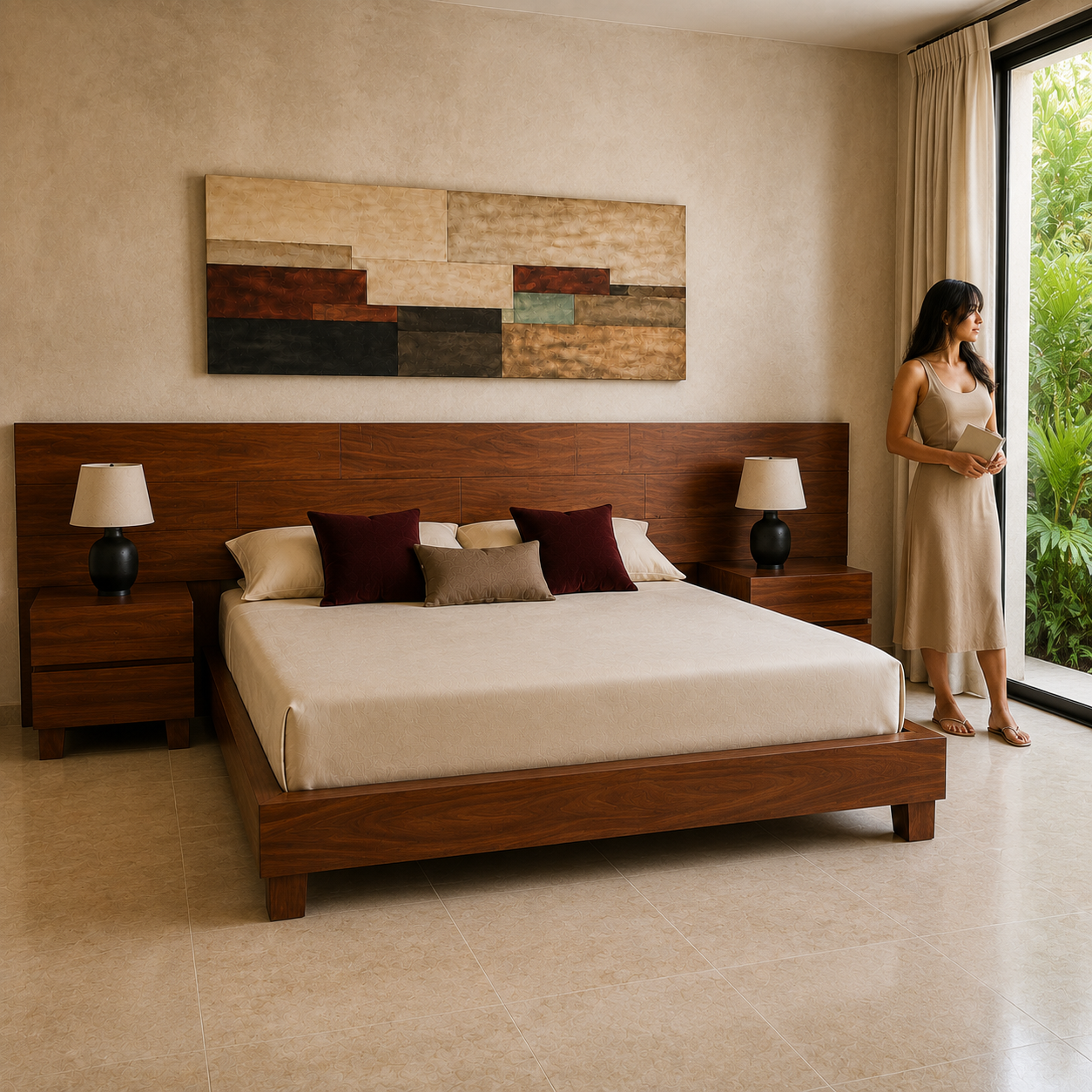 Recámara de Madera King Size Minimalista ZAZIL | Dixie Muebles - Imagen 9