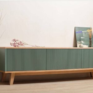 Bufetera Minimalista Verde con 3 Cajones