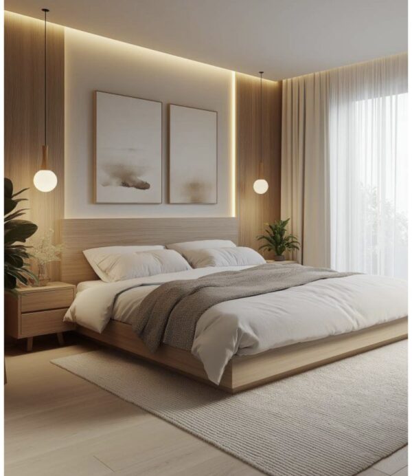 Recamara Minimalista Magnolia Claro