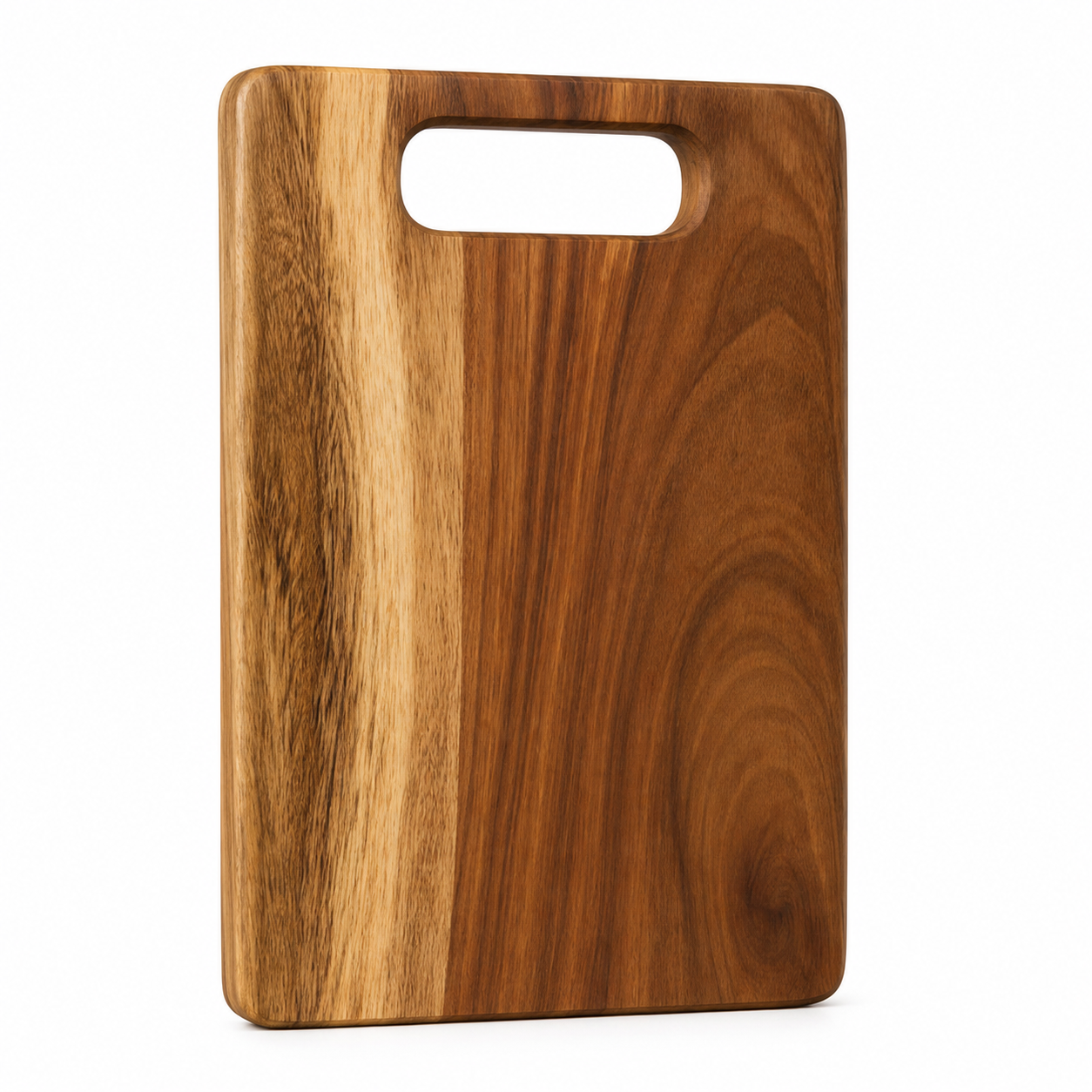 vista frontal tabla de madera de parota
