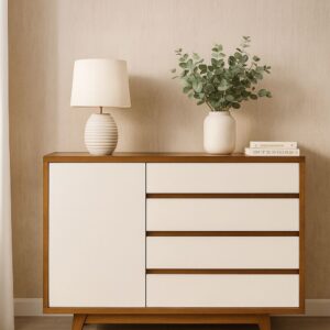 Cajonera Minimalista Magnolia y Blanco