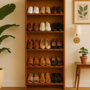 Zapatera Minimalista Nogal