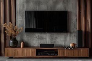 Centro Entretenimiento Minimalista Volado Magnolia