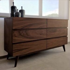 Cajonera Minimalista Parotta Nogal