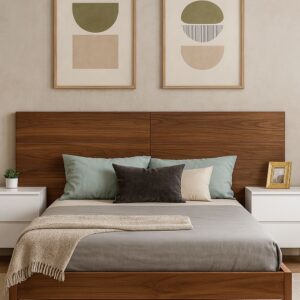Recamara Minimalista Nogal