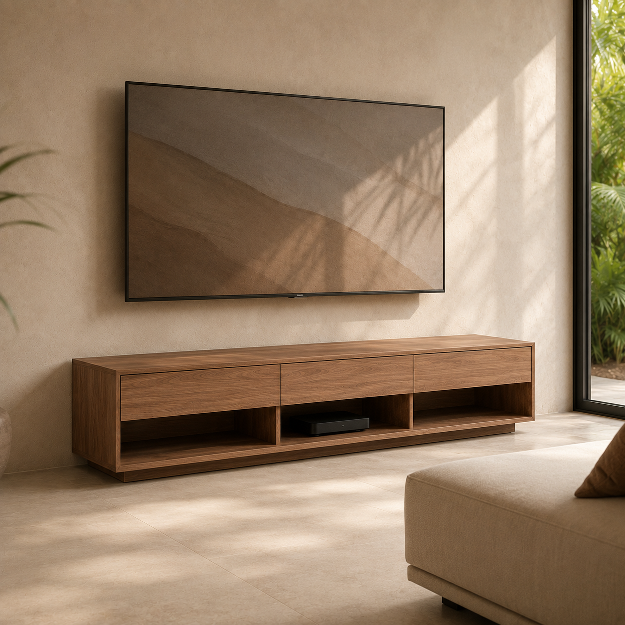 Centro de Entretenimiento Minimalista Roble | Dixie Muebles - Imagen 2