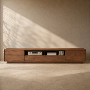 Centro de Entretenimiento Minimalista | Madera Natural