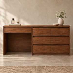 Tocador de madera cocoa madera autentica