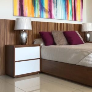 Cama con Cabecera de Madera y Burós | Yá ax | $28,000 | Dixie Muebles