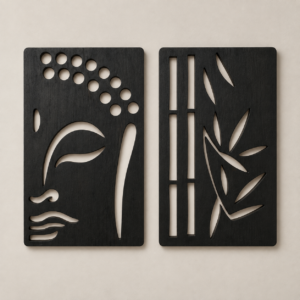 Set de 2 Cuadros de Madera Buda y Bambú | Ritual Satori | Dixie Home